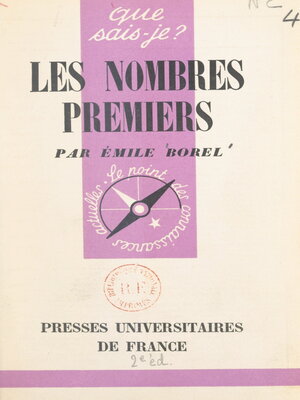 cover image of Les nombres premiers